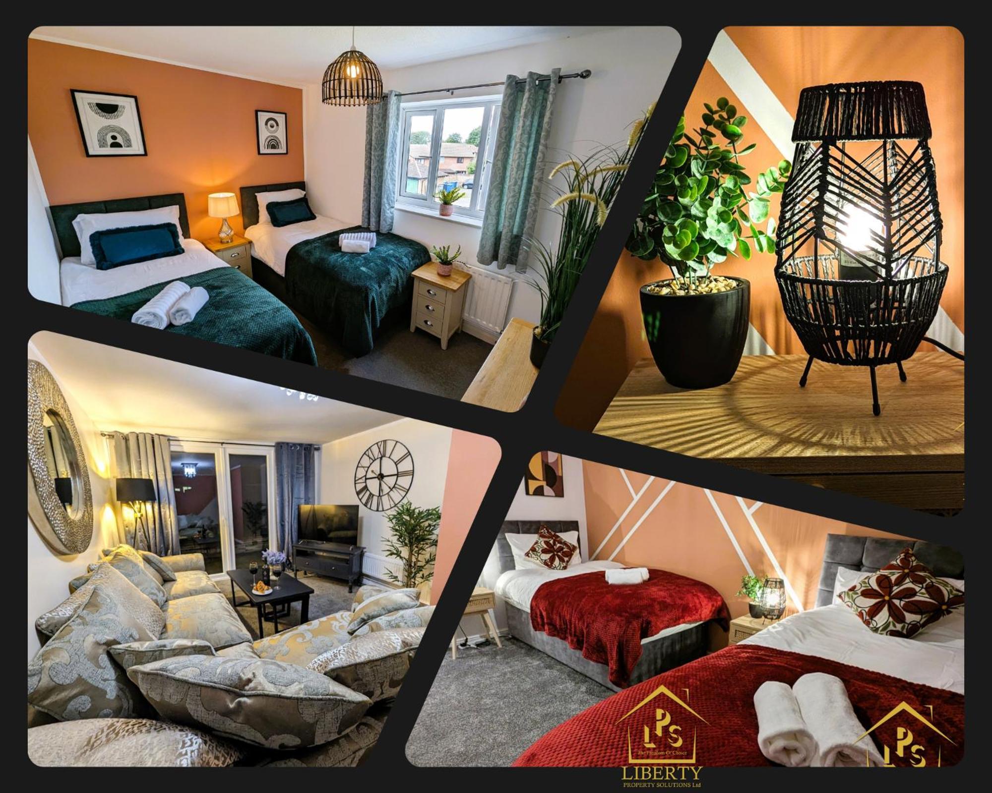 6 Guests * 4 Bedroom * Free Wi-Fi *헌팅던 외부 사진